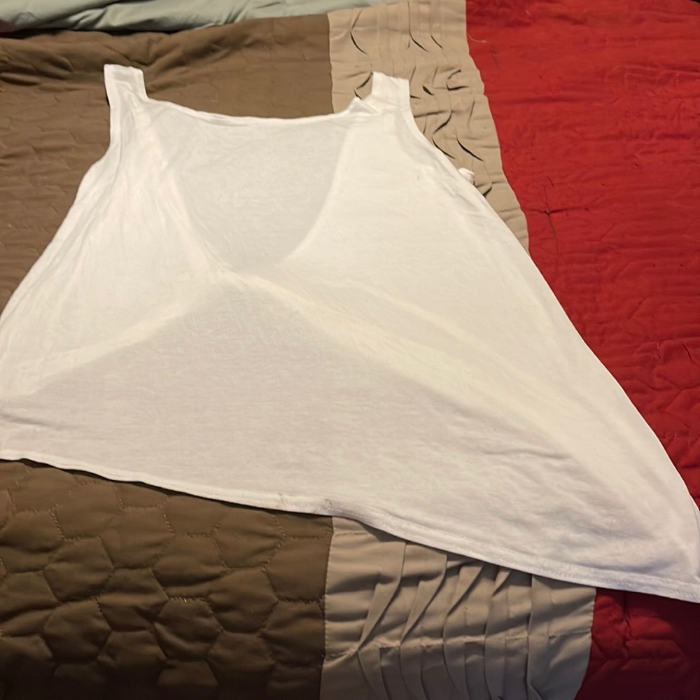 Like new asymmetrical white top